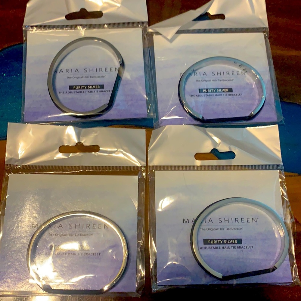 Maria Shireen hair tie bracelet in silver